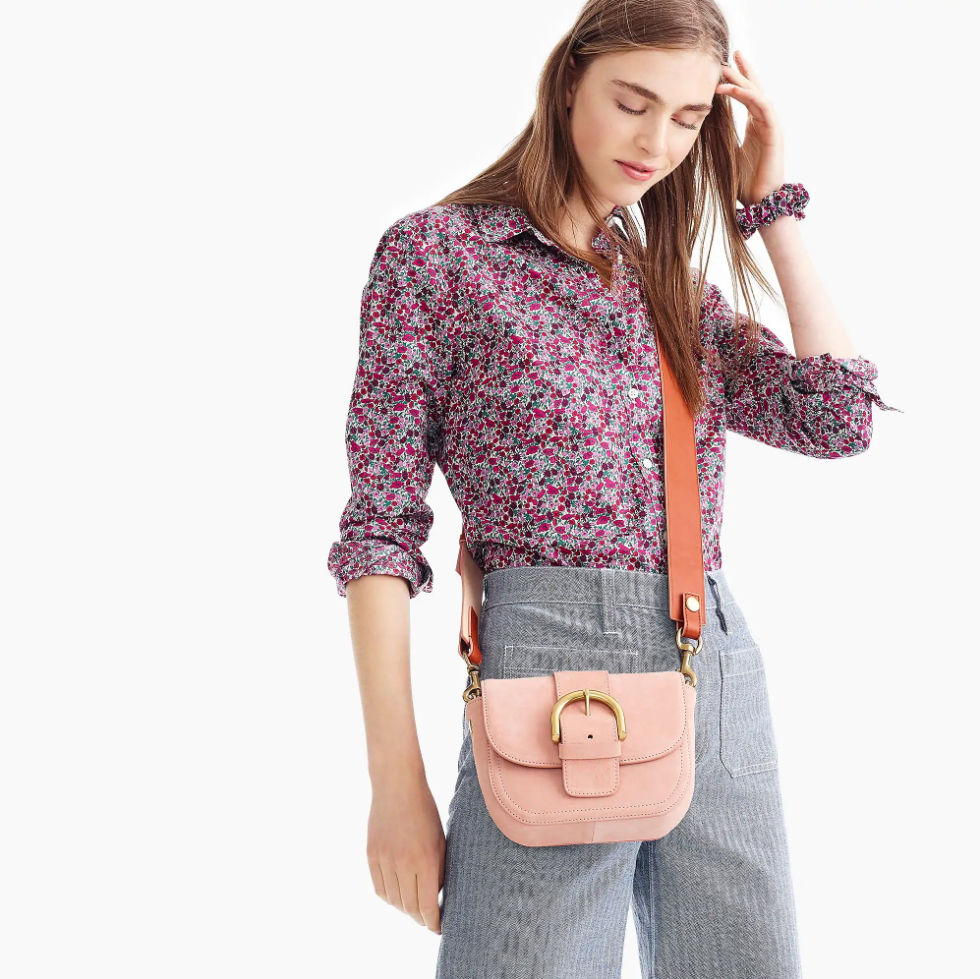 j crew buckle cross body bag