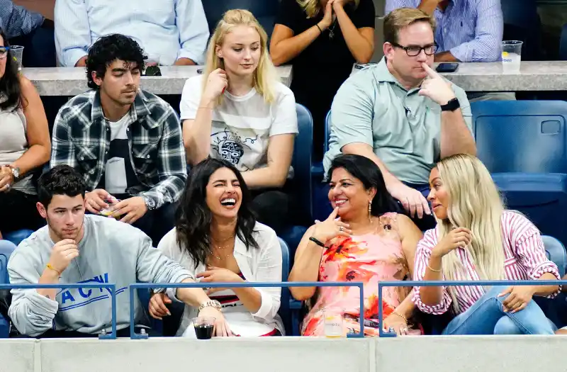 Sophie Turner Joe Jonas Nick Jonas Priyanka Chopra Madhu Chopra Lala Anthony Us Open 2018