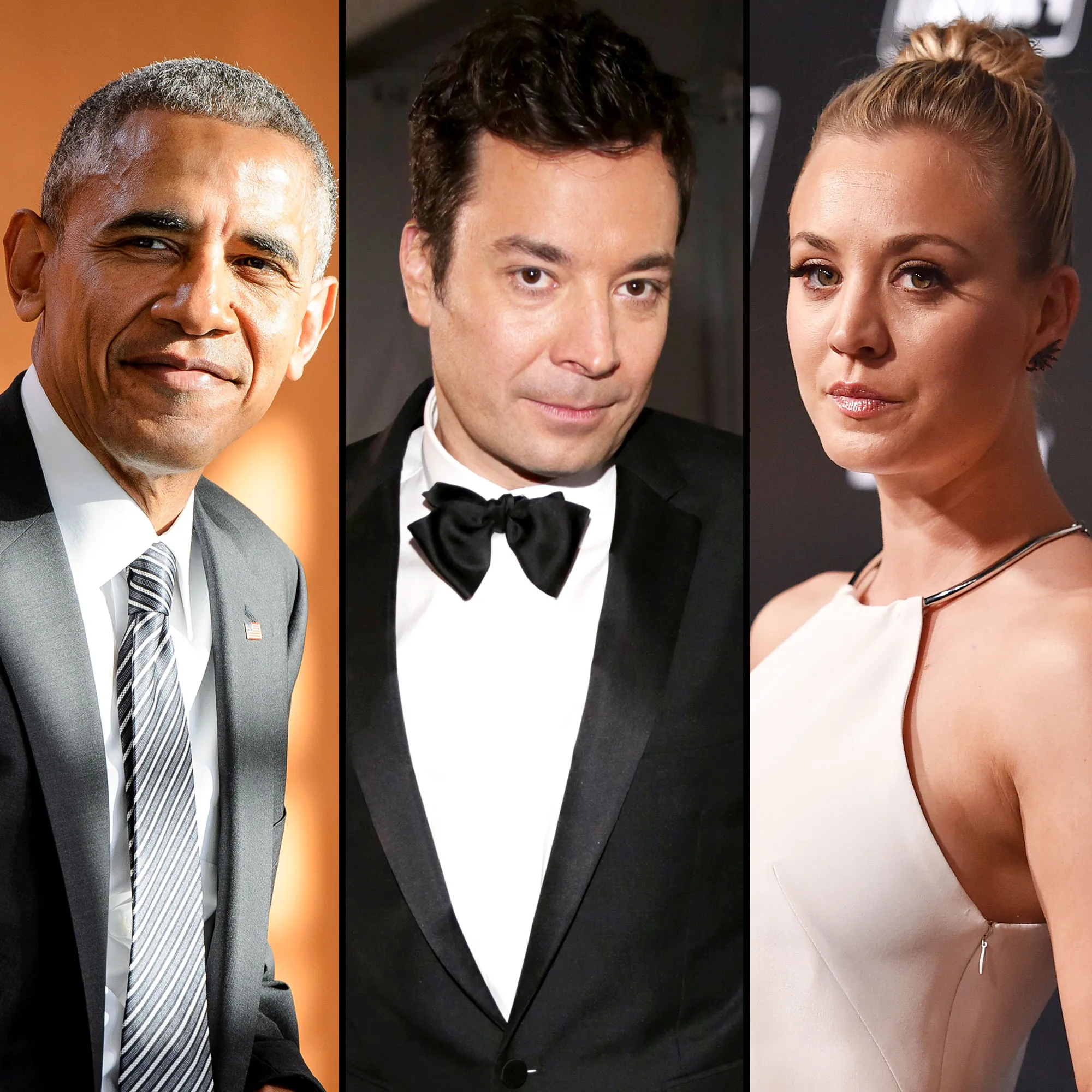 Barack Obama, Jimmy Fallon and Kaley Cuoco