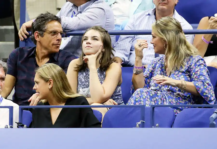 Ben Stiller Christine Taylor Ella Stiller Us Open 2018