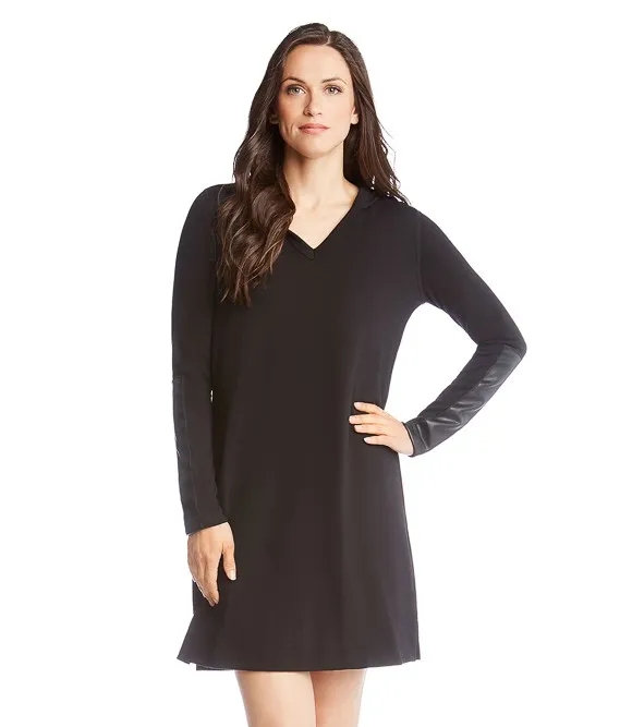black hoodie dress karen kane