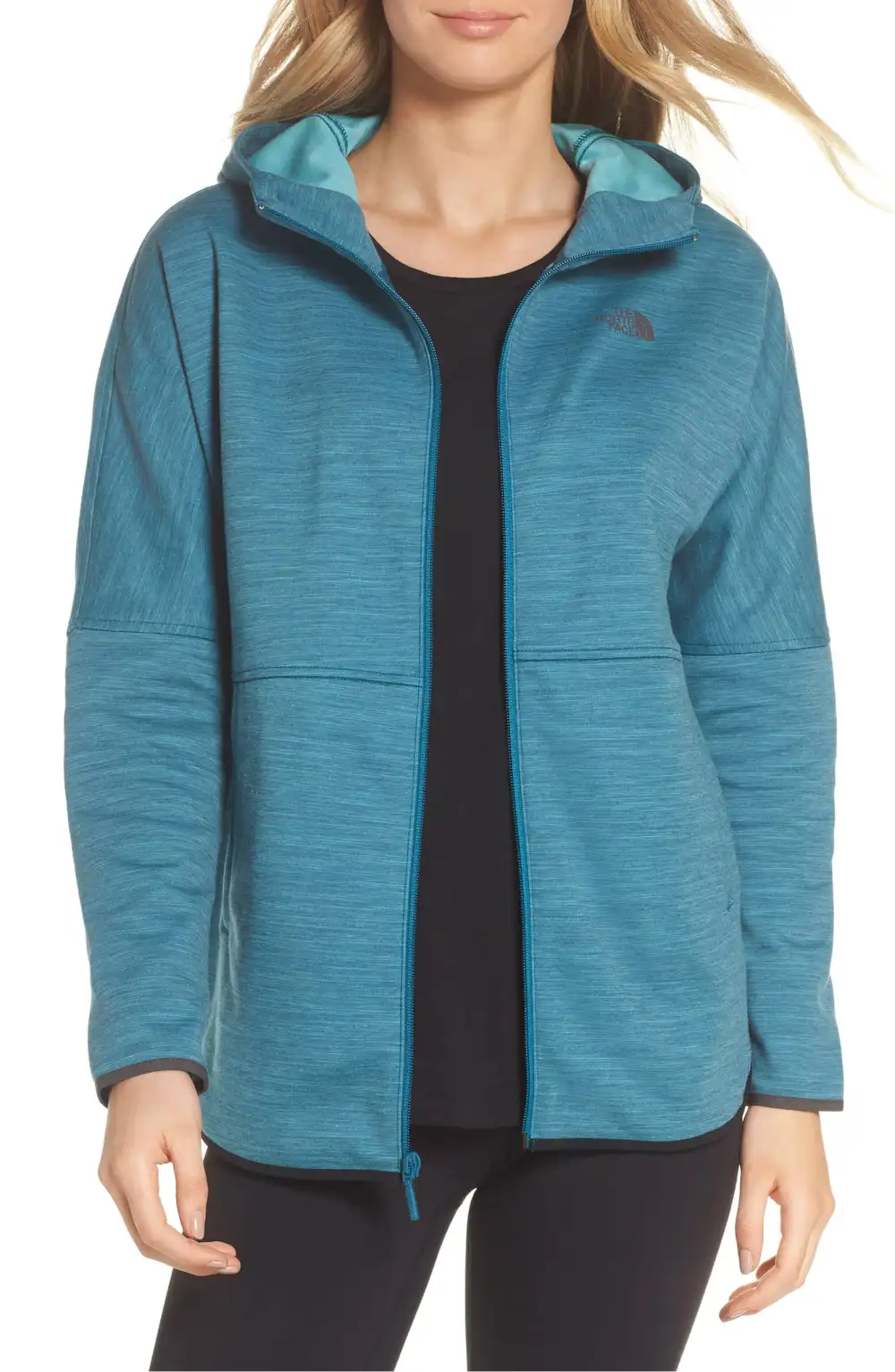 blue north face jacket