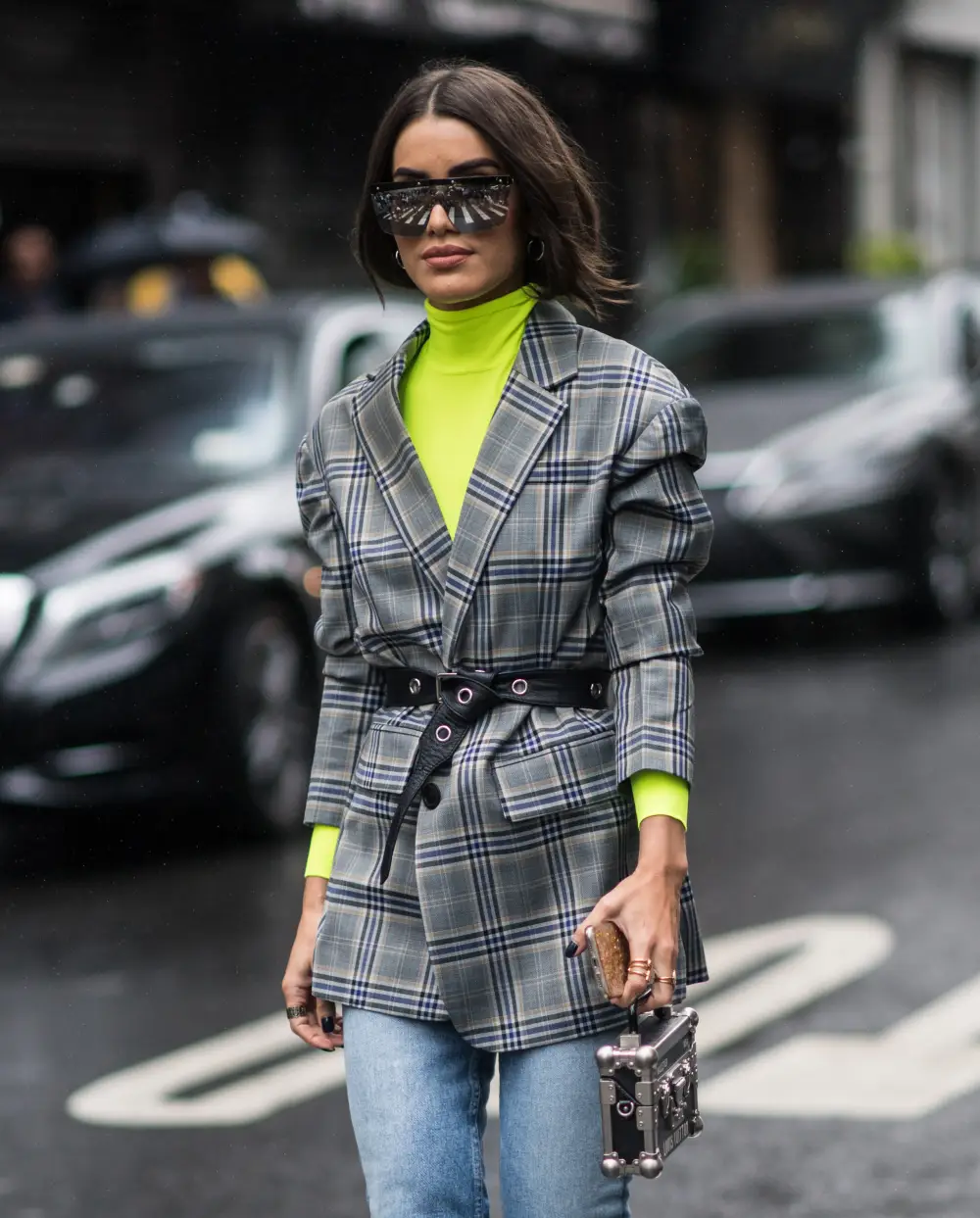 plaid blazer jacket