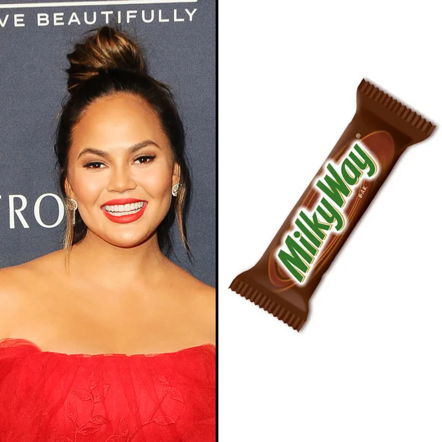 Chrissy Teigen and Milky Way Bar
