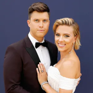 Scarlett Johansson Colin Jost Emmys 2018