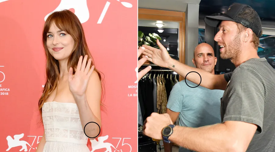 Dakota Johnson Chris Martin Matching Tattoos