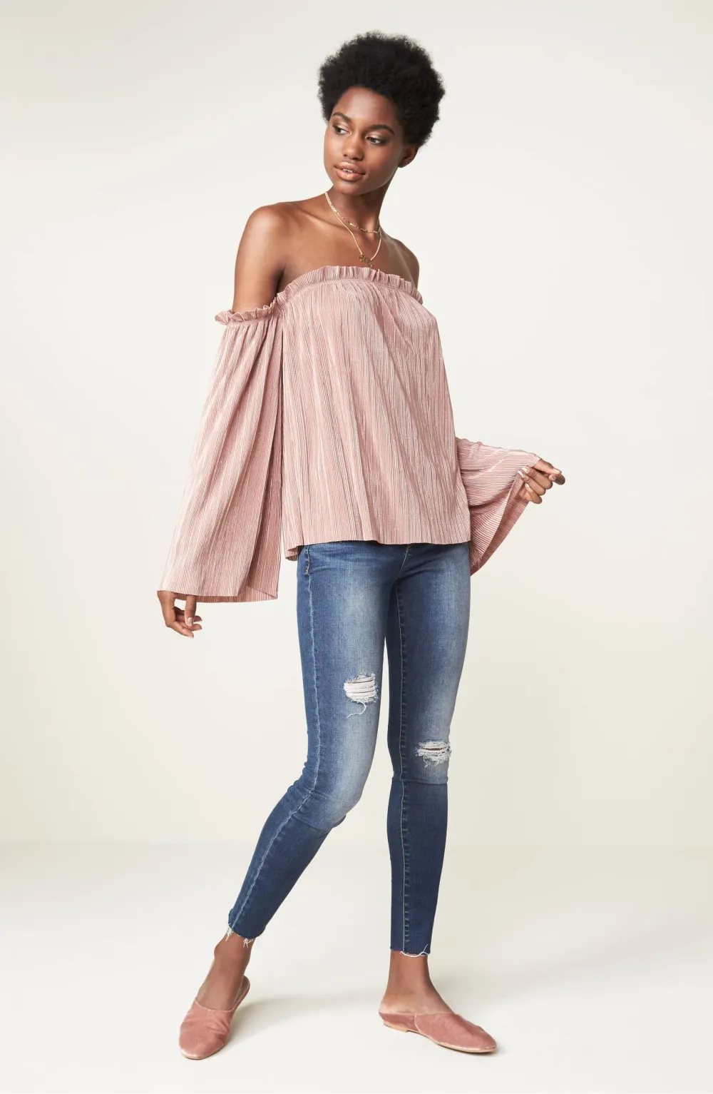 distressed cropped skinny jeans