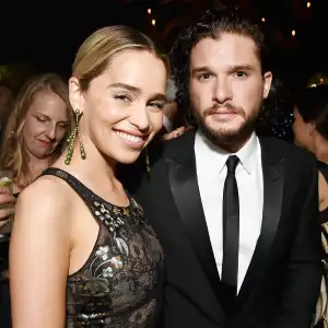 Emilia Clarke Kit Harington Emmys 2018 Afterparties