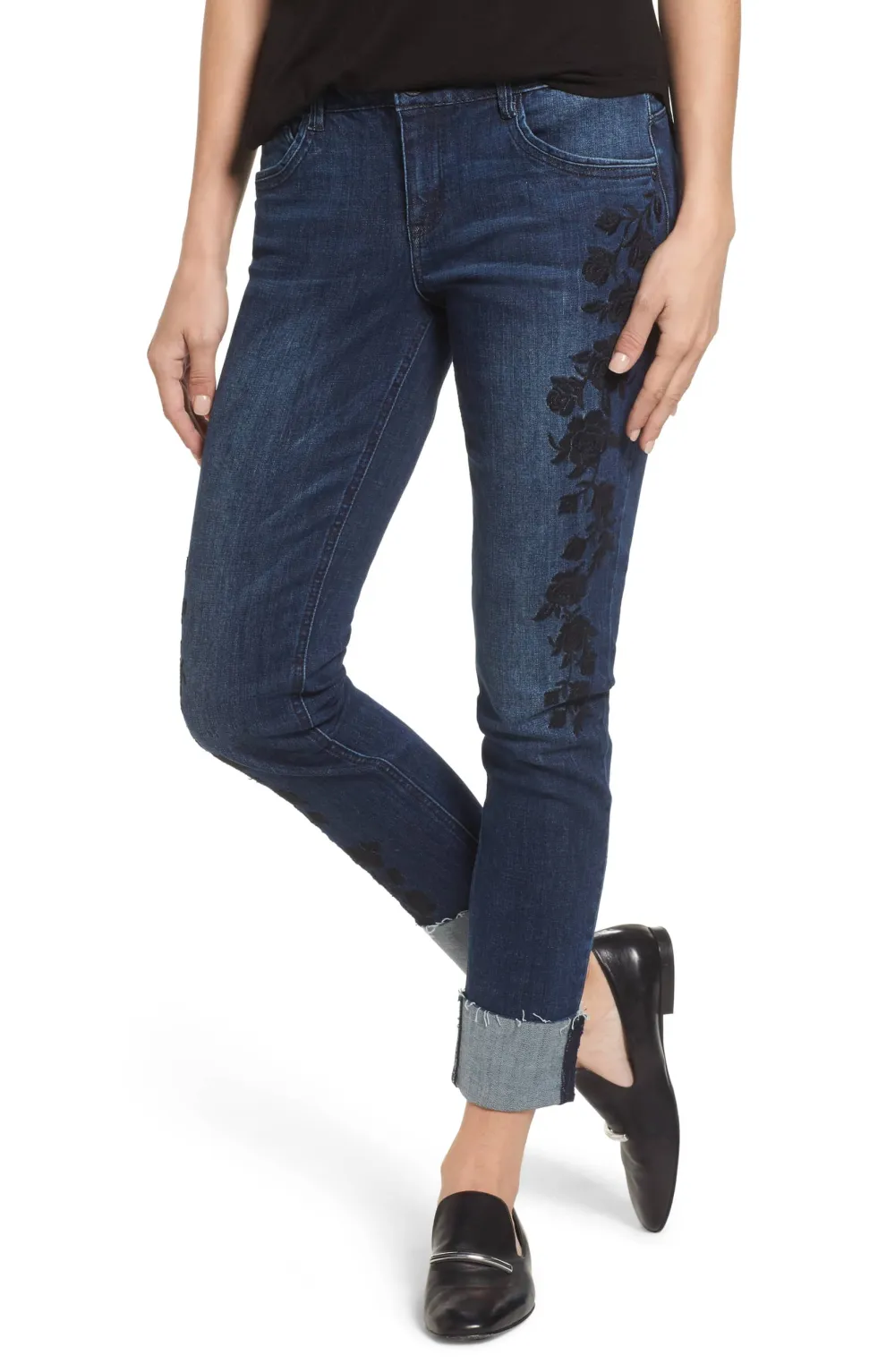 floral boyfriend jeans Nordstrom