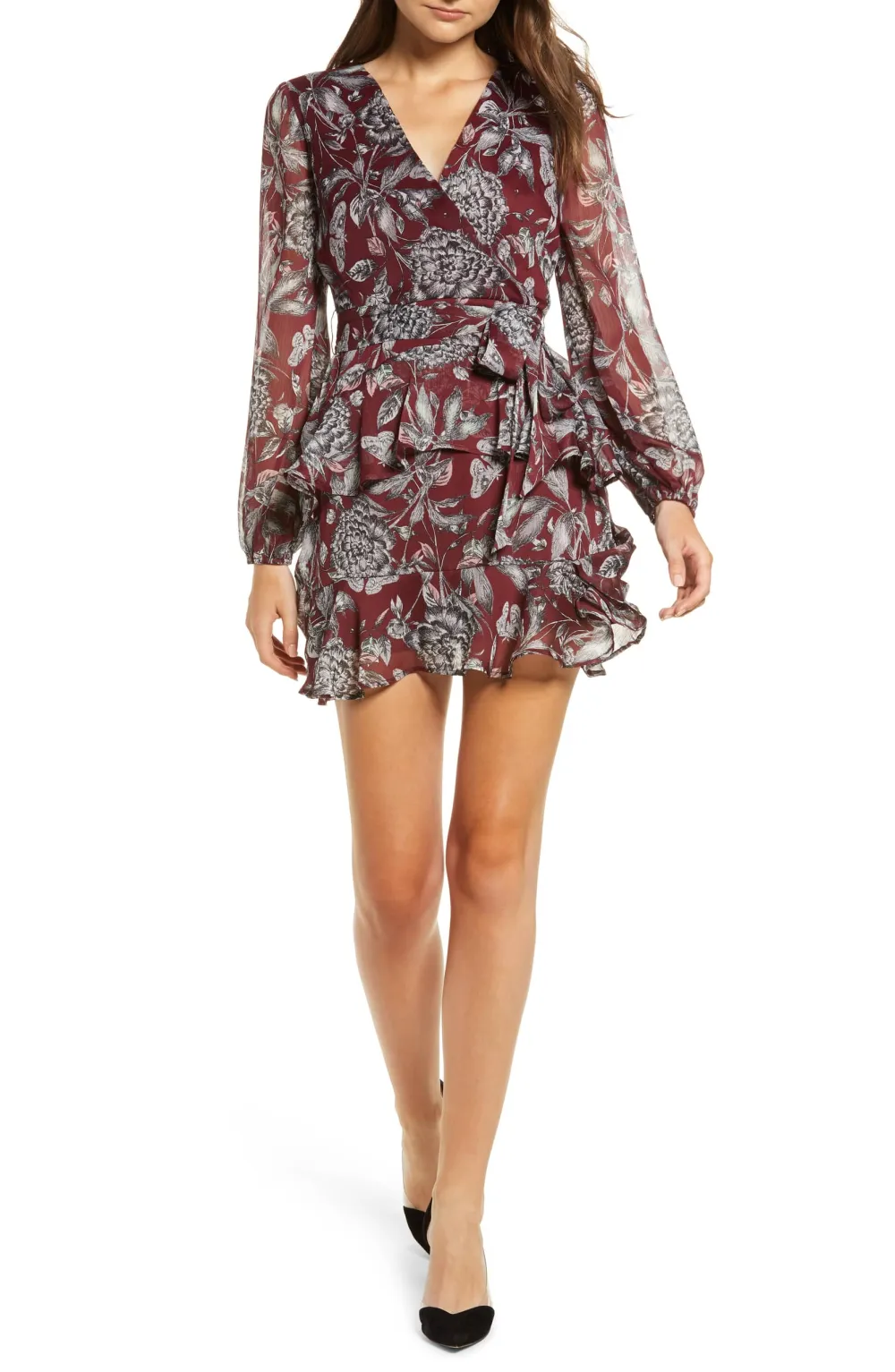 floral print ruffled tier dress nordstrom
