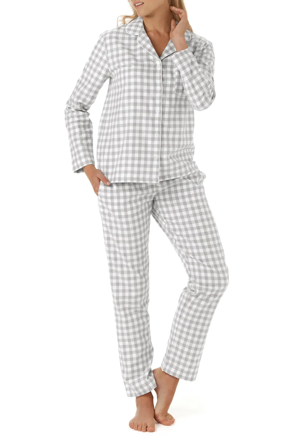 gingham check pajamas