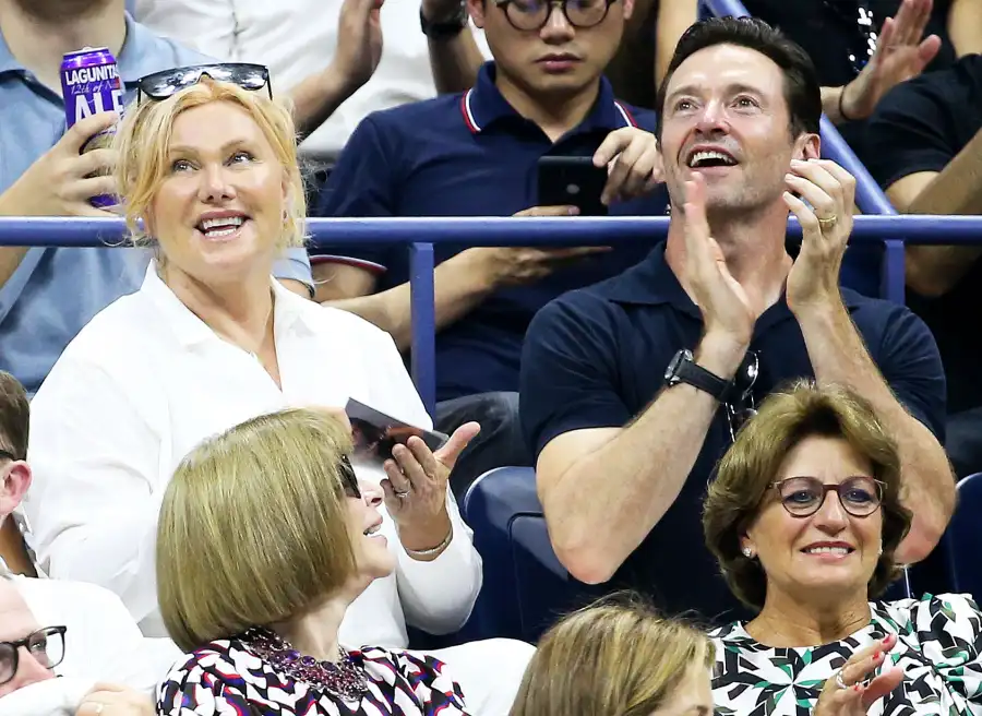 Hugh Jackman Deborra-lee Furness Us Open 2018