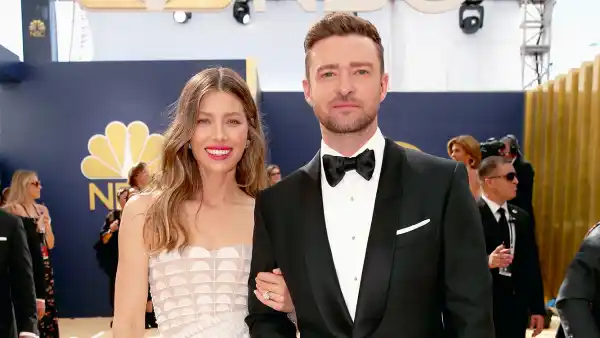 Justin Timberlake and Jessica Biel Send Son Silas a Sweet Hand Signal While at Emmys 2018