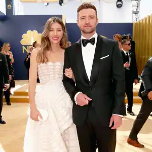 Justin Timberlake and Jessica Biel Send Son Silas a Sweet Hand Signal While at Emmys 2018