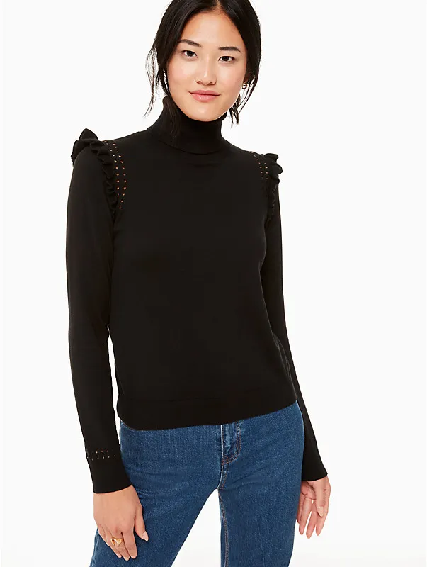 kate spade black turtleneck sweater