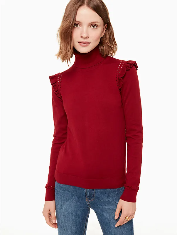 kate spade turtleneck sweater red