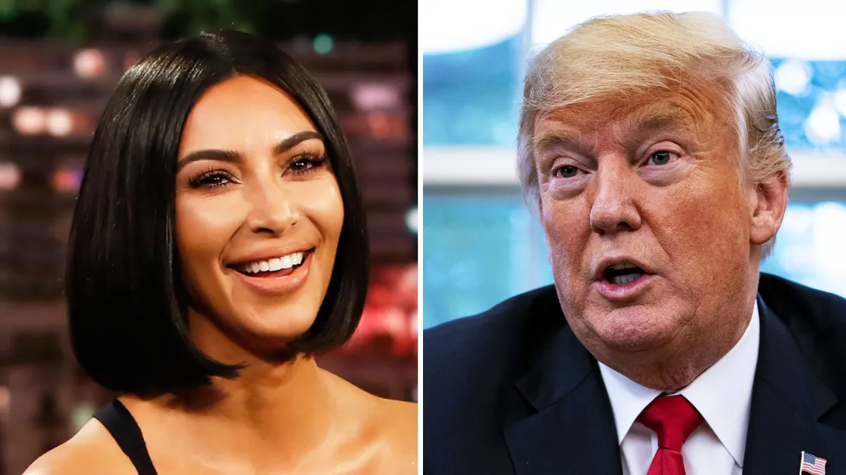 Kim Kardashian and Donald Trump