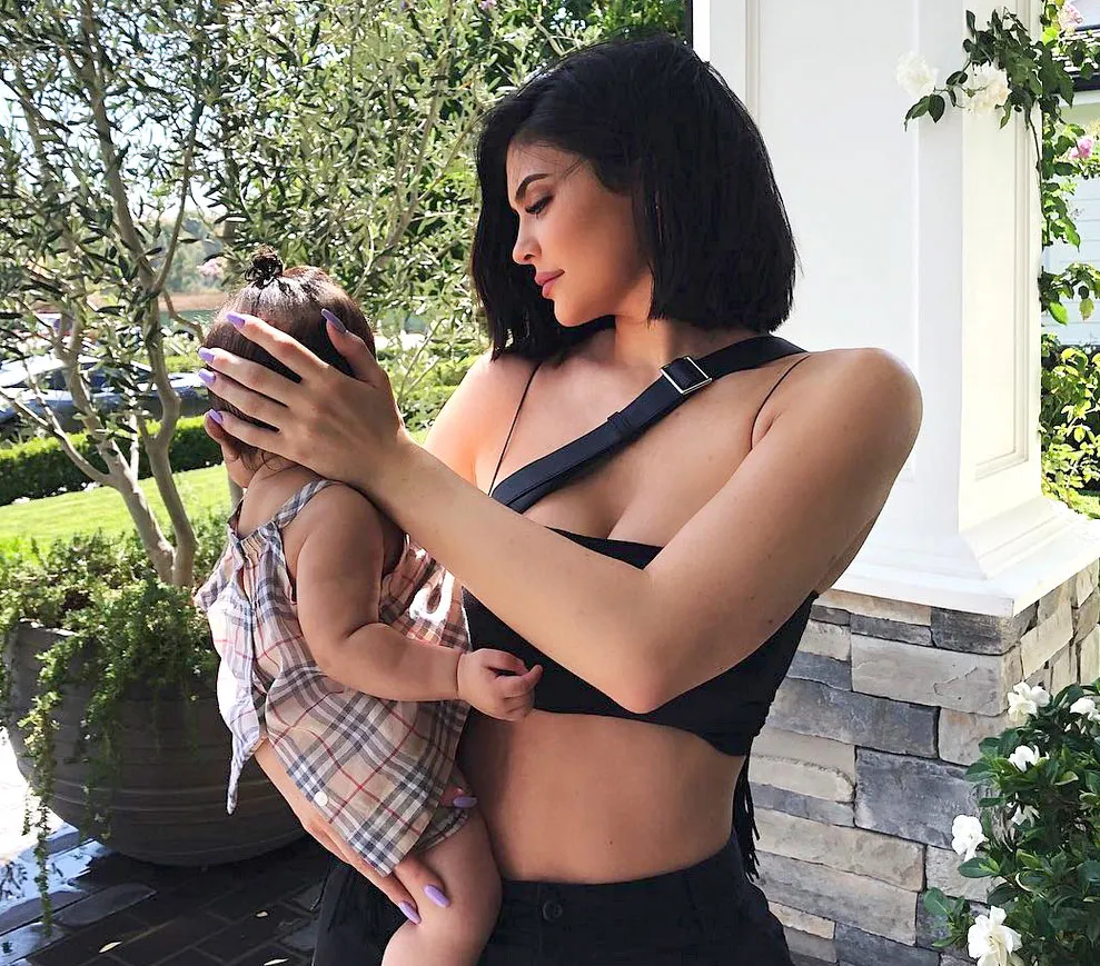 Kylie Jenner and daughter Stormi sulber party