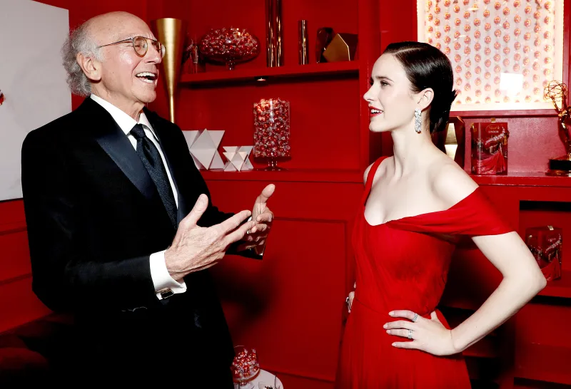 Larry David Rachel Brosnahan Emmys 2018 Backstage