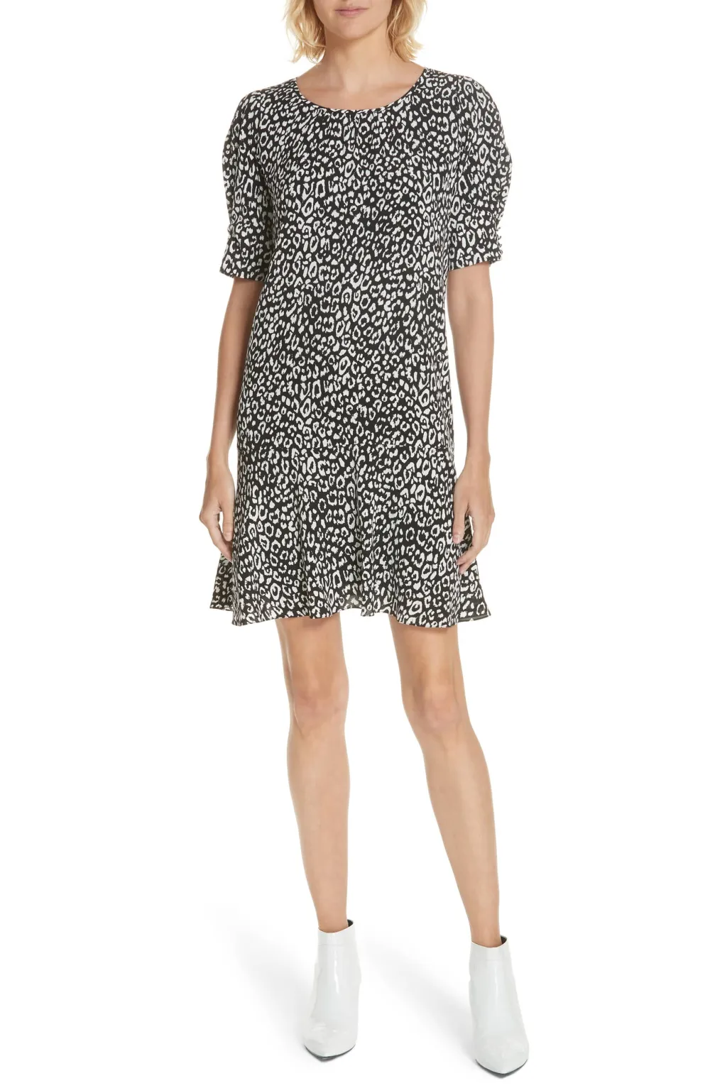 leopard print dress flouncy