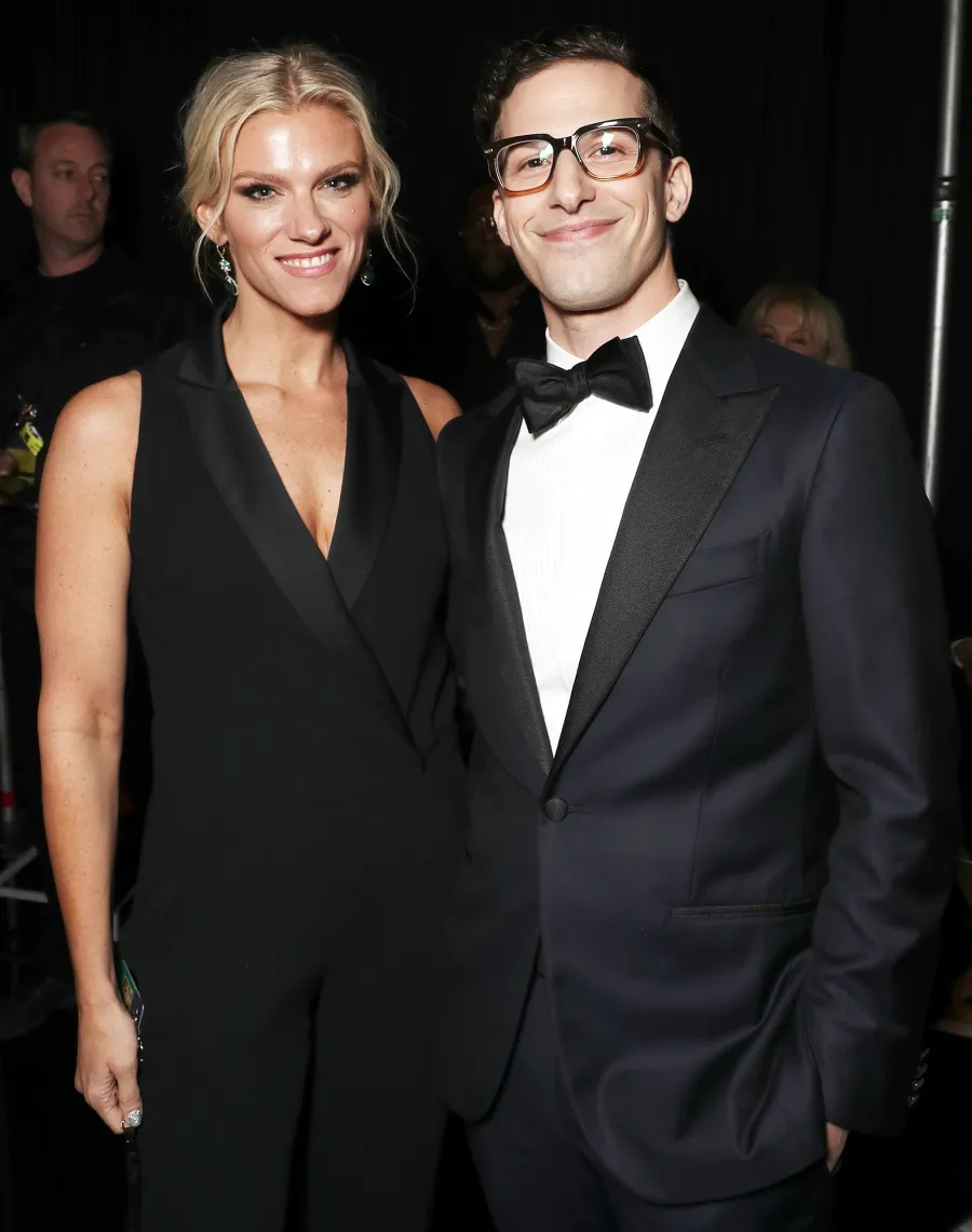 Lindsay Shookus Andy Samberg Emmys 2018 Backstage