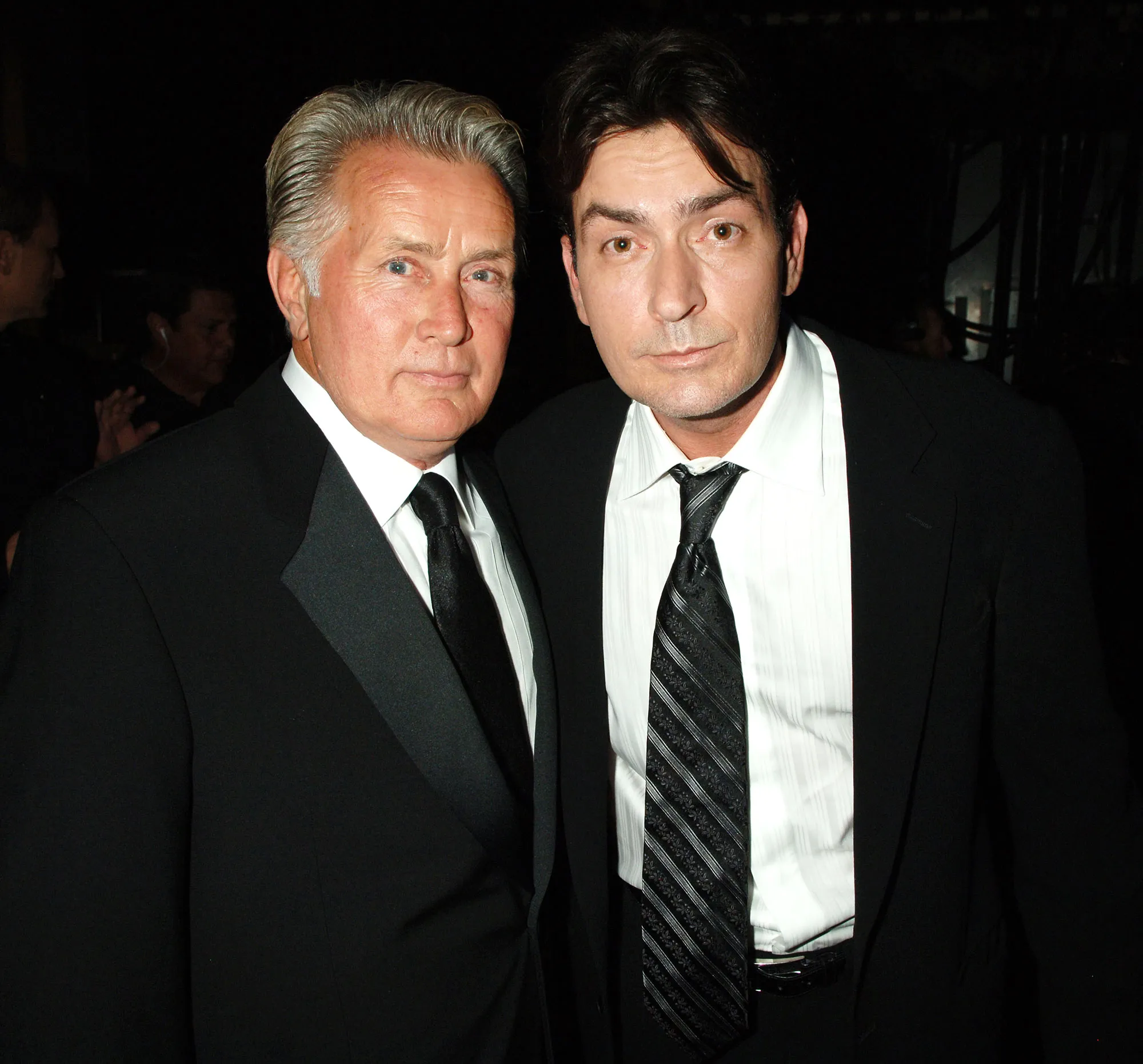 Martin Sheen and Charlie Sheen, presenters