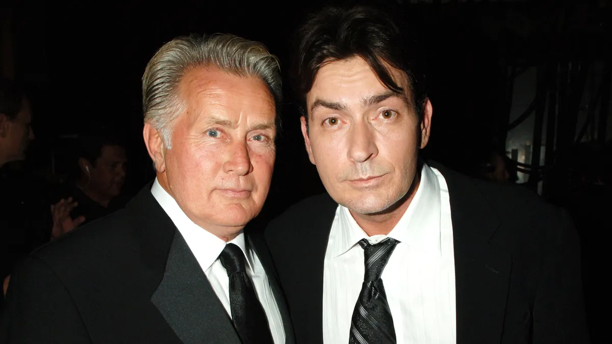 Martin Sheen and Charlie Sheen, presenters