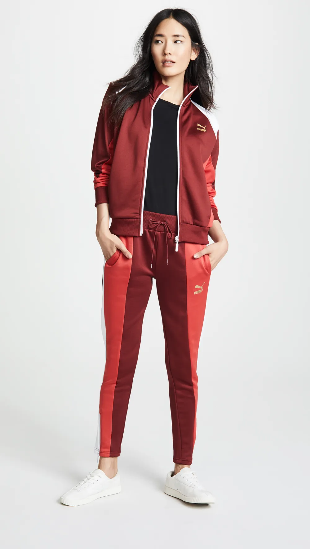 color block puma jacket track suit set shop bop 