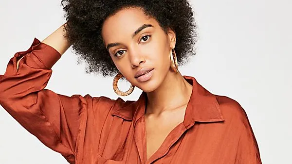 rust brown blouse menswear inspired shirt