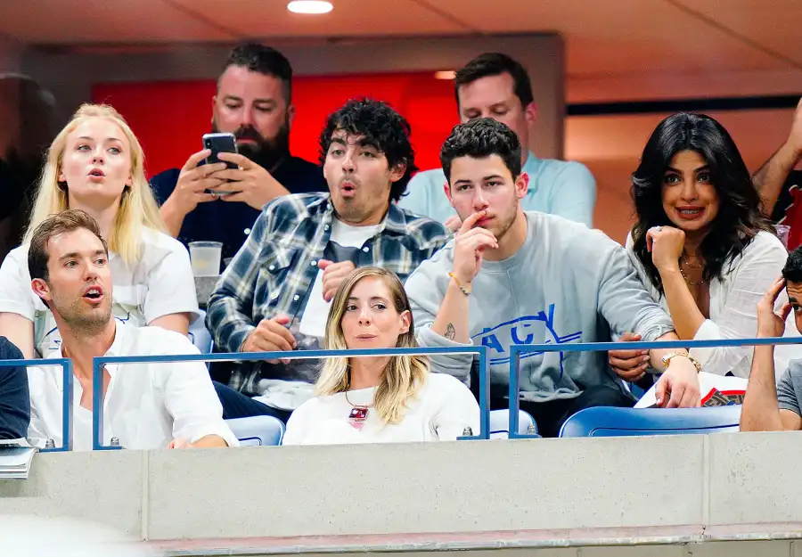 Sophie Turner Joe Jonas Nick Jonas Priyanka Chopra Us Open 2018