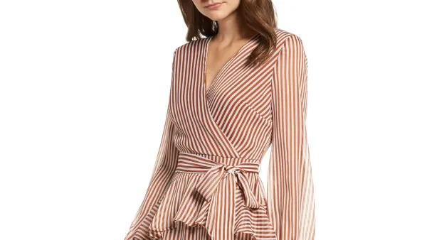 striped wrap frock dress ruffles nordstrom