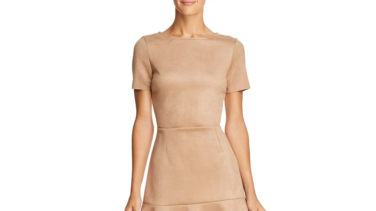 taupe faux suede dress bloomingdale's sale