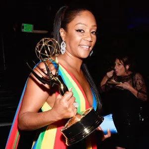 Tiffany Haddish Week old Trophy Engraved Emmys 2018