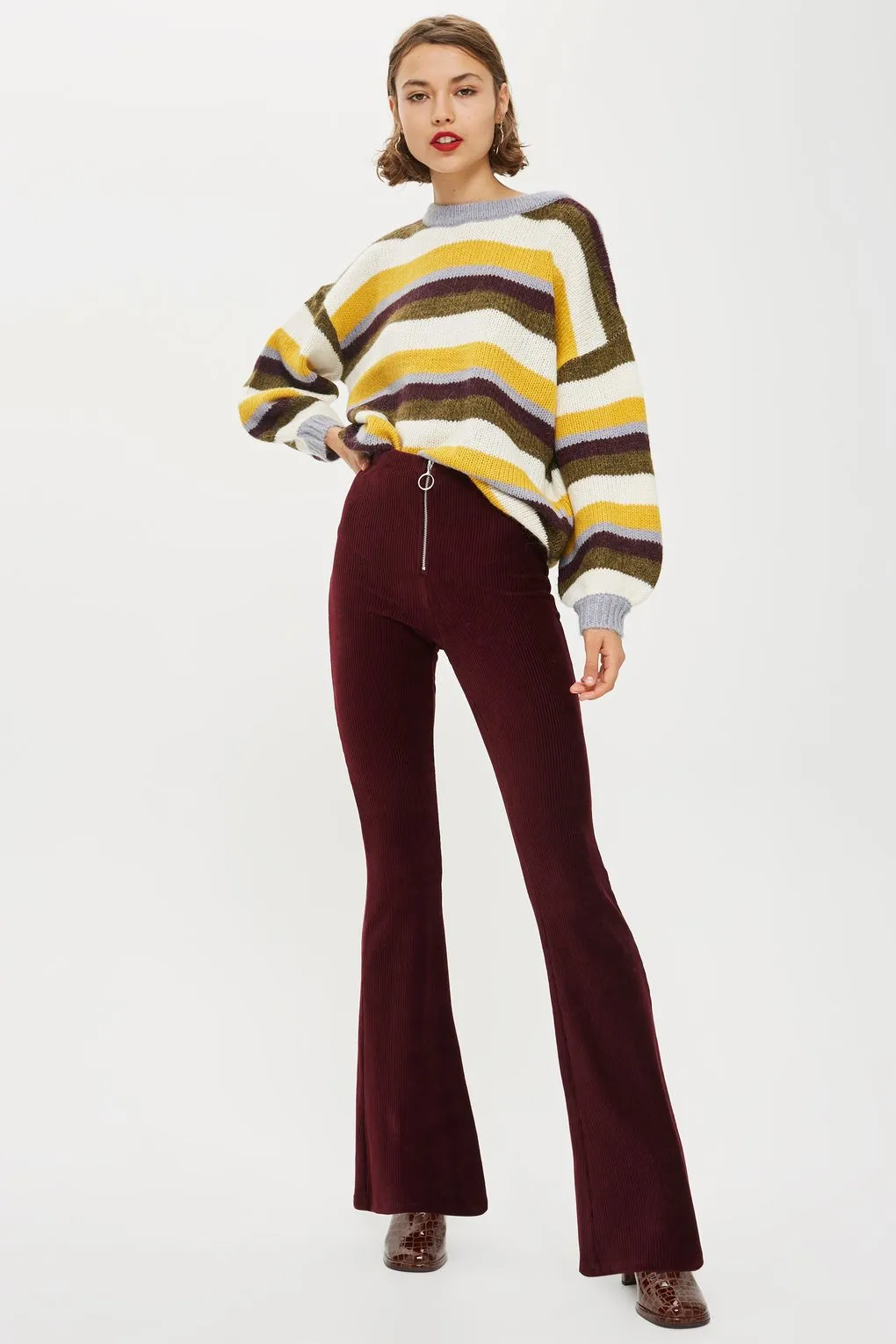 corduroy flared pants