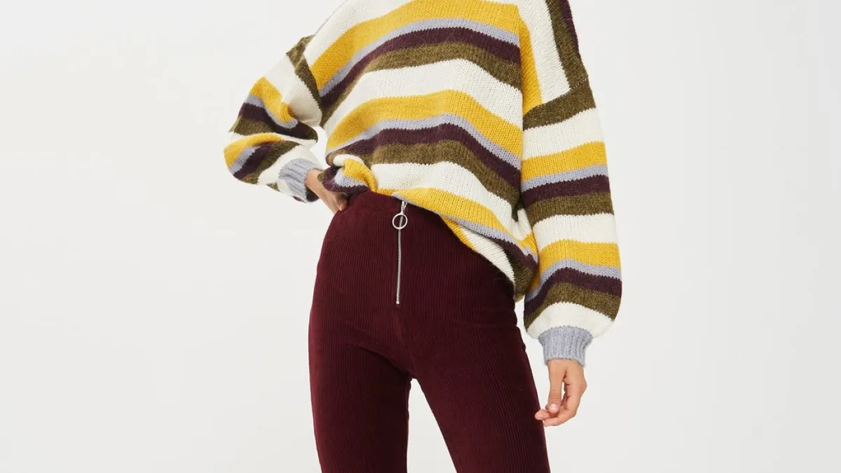 corduroy flared pants