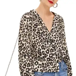 topshop leopard print blouse top