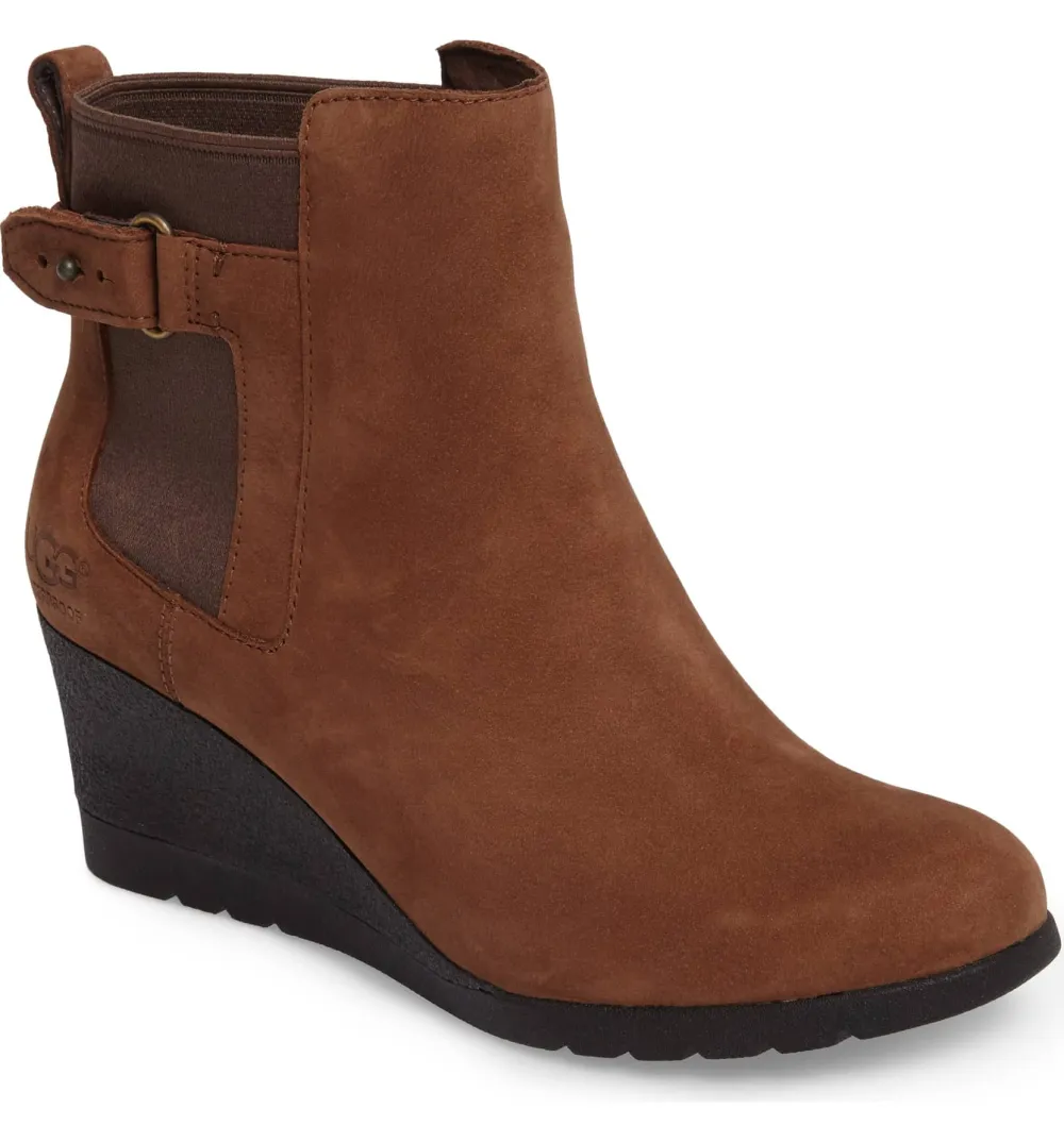 brown waterproof ugg wedge