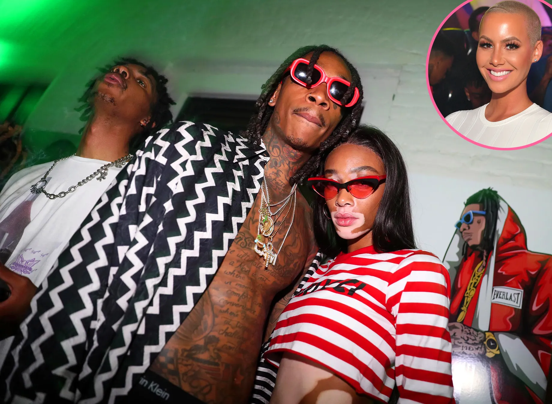 Wiz Khalifa and Winnie Harlow, Amber Rose