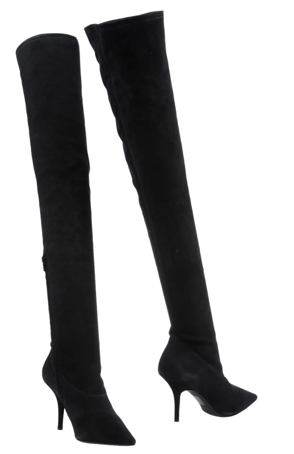 black thigh high boots yeezy