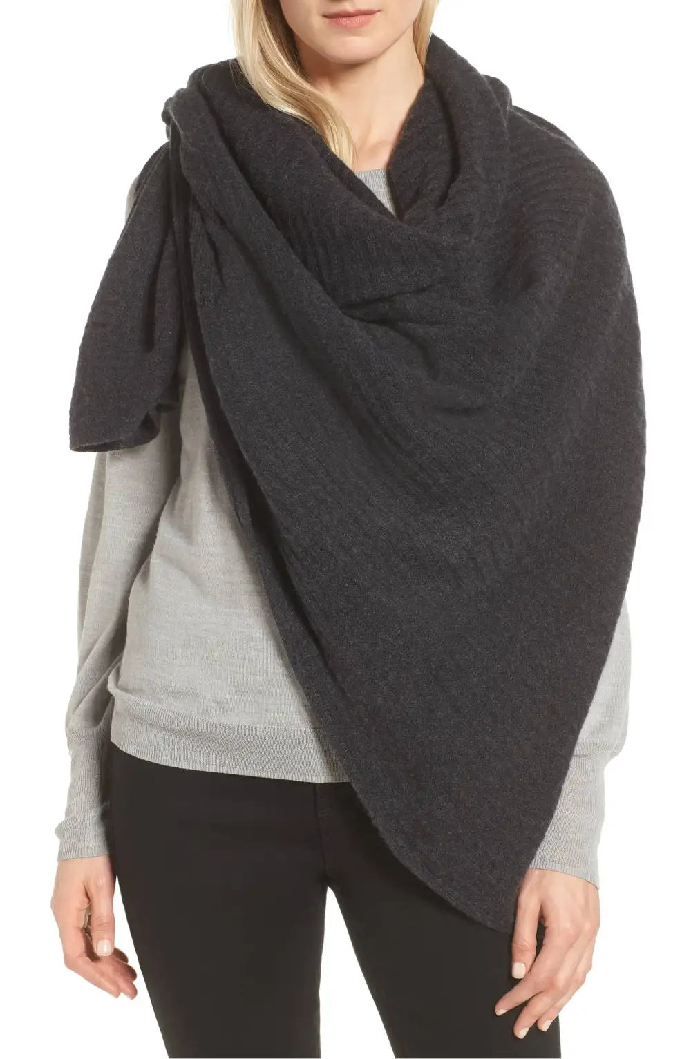 halogen ribbed cashmere