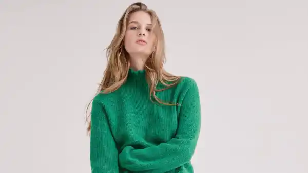 halogen ruffle neck sweater