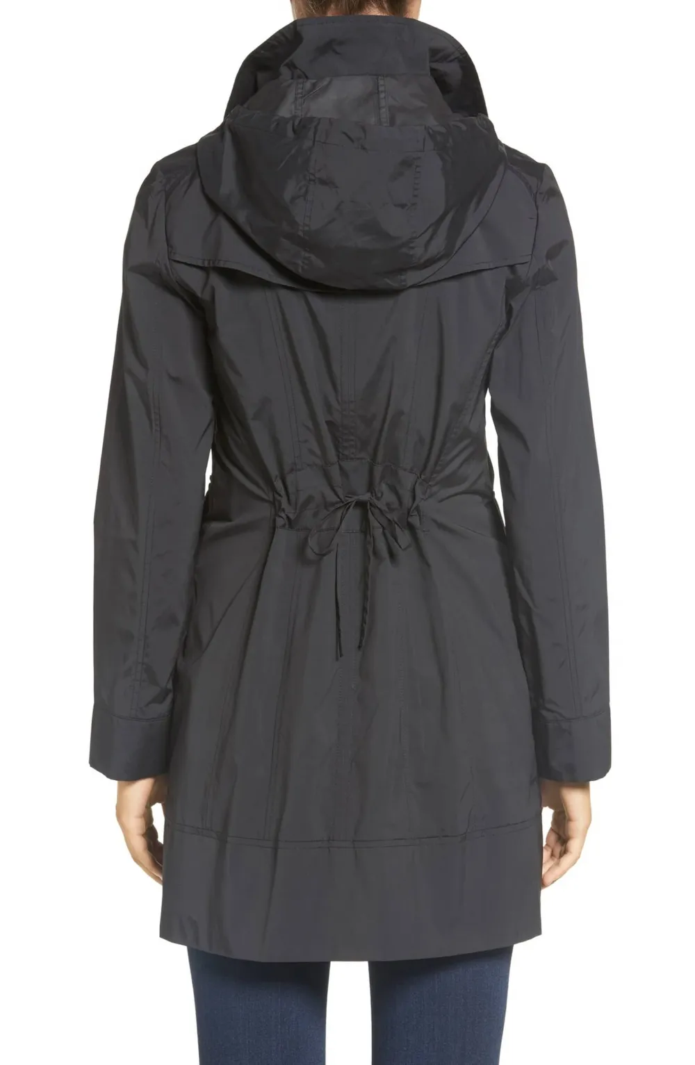 Cole Haan Signature Back Bow Packable Hooded Raincoat