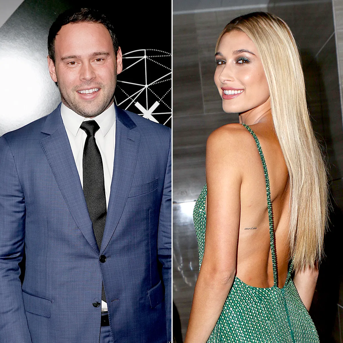 Scooter Braun and Hailey Baldwin