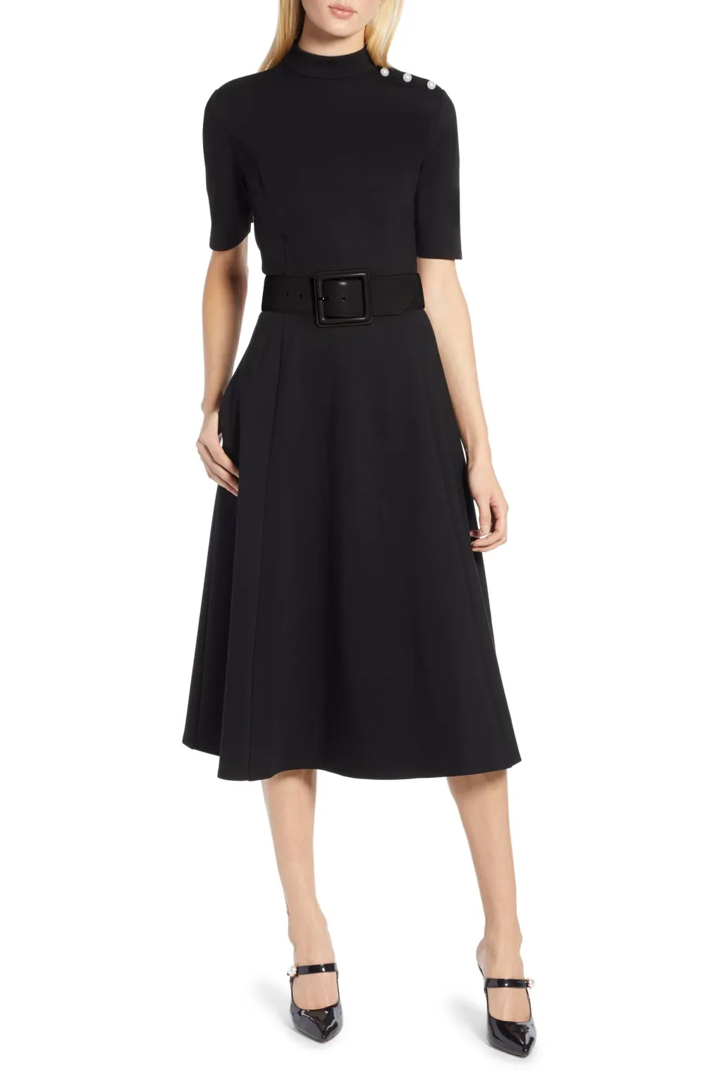 Halogen X Atlantic-Pacific Stretch Ponte Dress