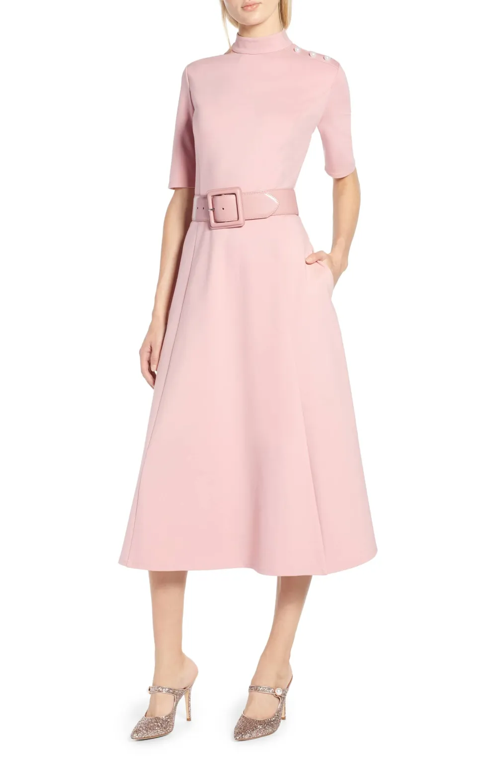 Halogen X Atlantic-Pacific Stretch Ponte Dress