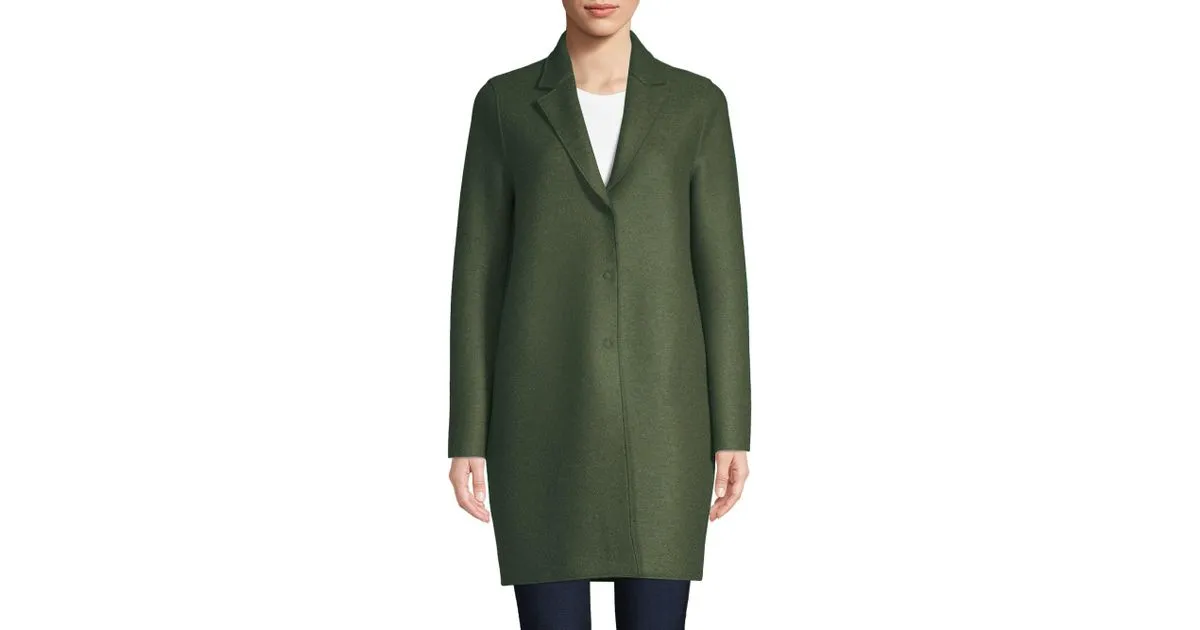 Harris Wharf London Virgin Wool Cocoon Coat