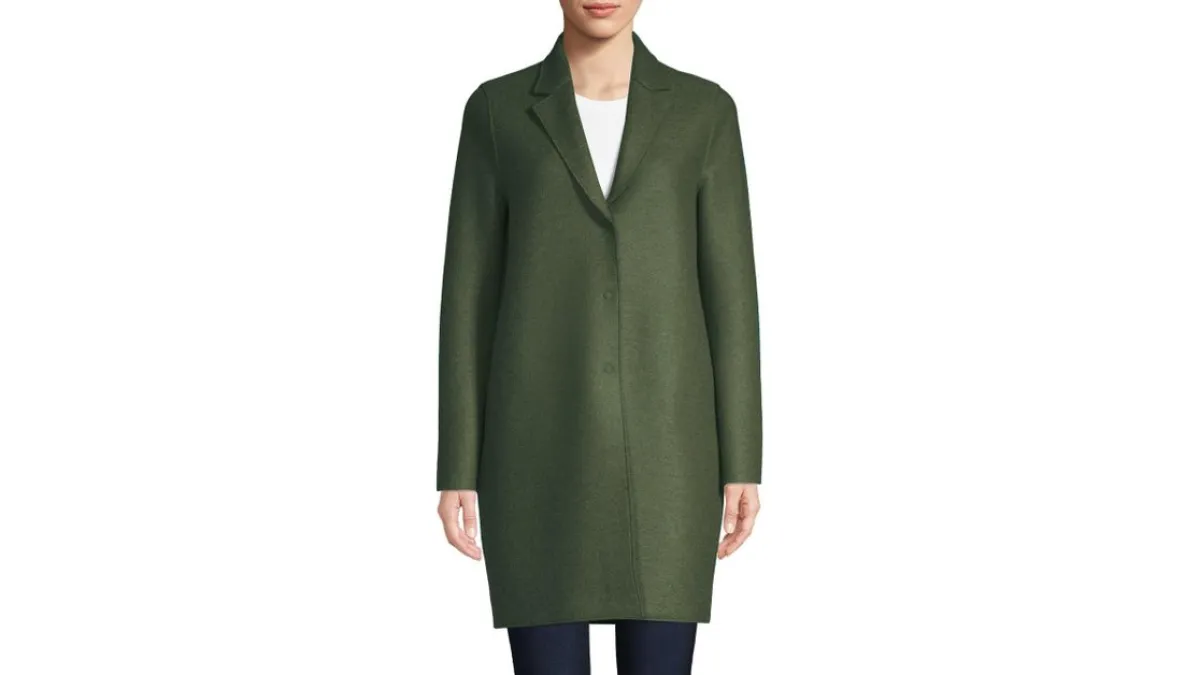 Harris Wharf London Virgin Wool Cocoon Coat