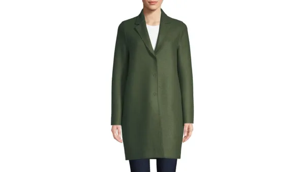 Harris Wharf London Virgin Wool Cocoon Coat