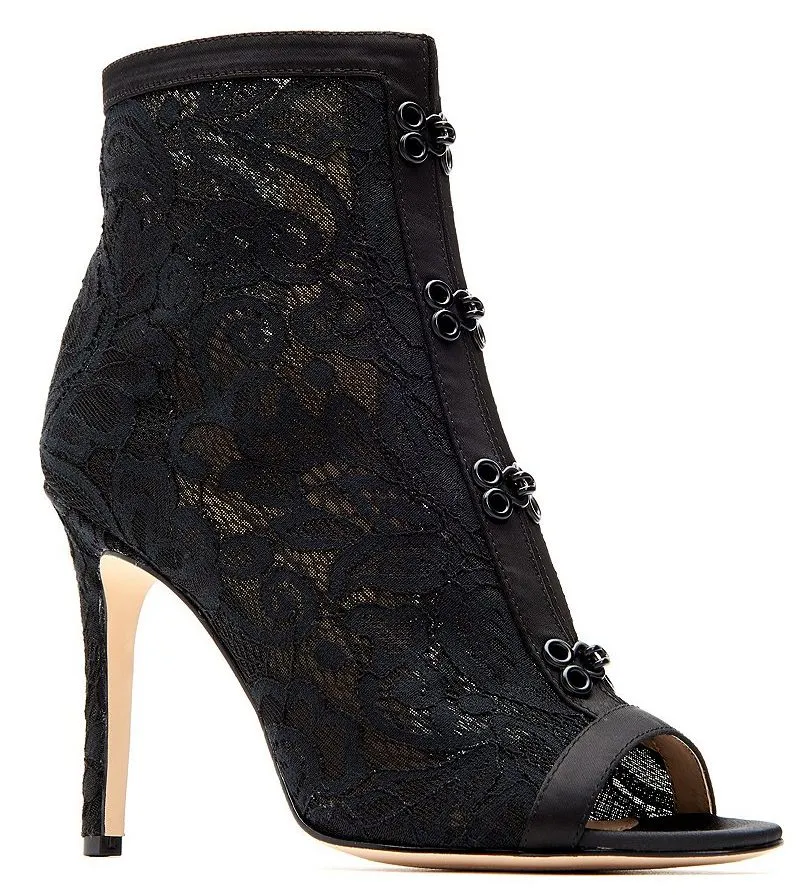 Katy Perry peep toe booties mesh design