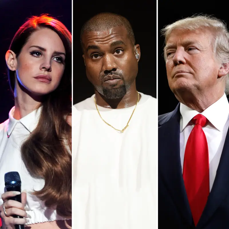 Lana Del Rey, Kanye West and Donald Trump